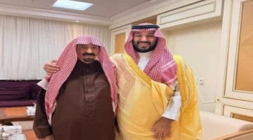 ولي العهد في لفتة إنسانية يزور الشيخ بدر الدويش للاطمئنان عليه بالمستشفى